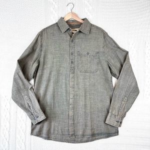 Gramicci Brown Striped Long Sleeve Button Down Shirt Size M
